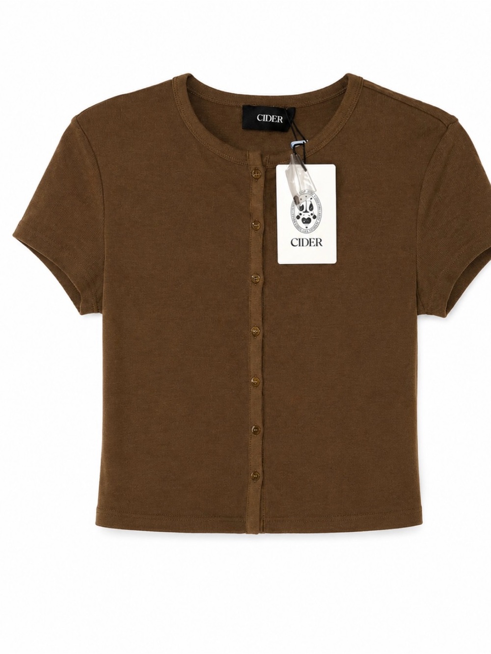 T-shirt-like material. It’s a warm brown shade